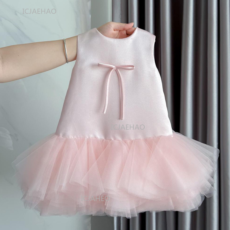 Baby Clothing Dresser - Feestjurk Roze Baby Meisjes Vest met